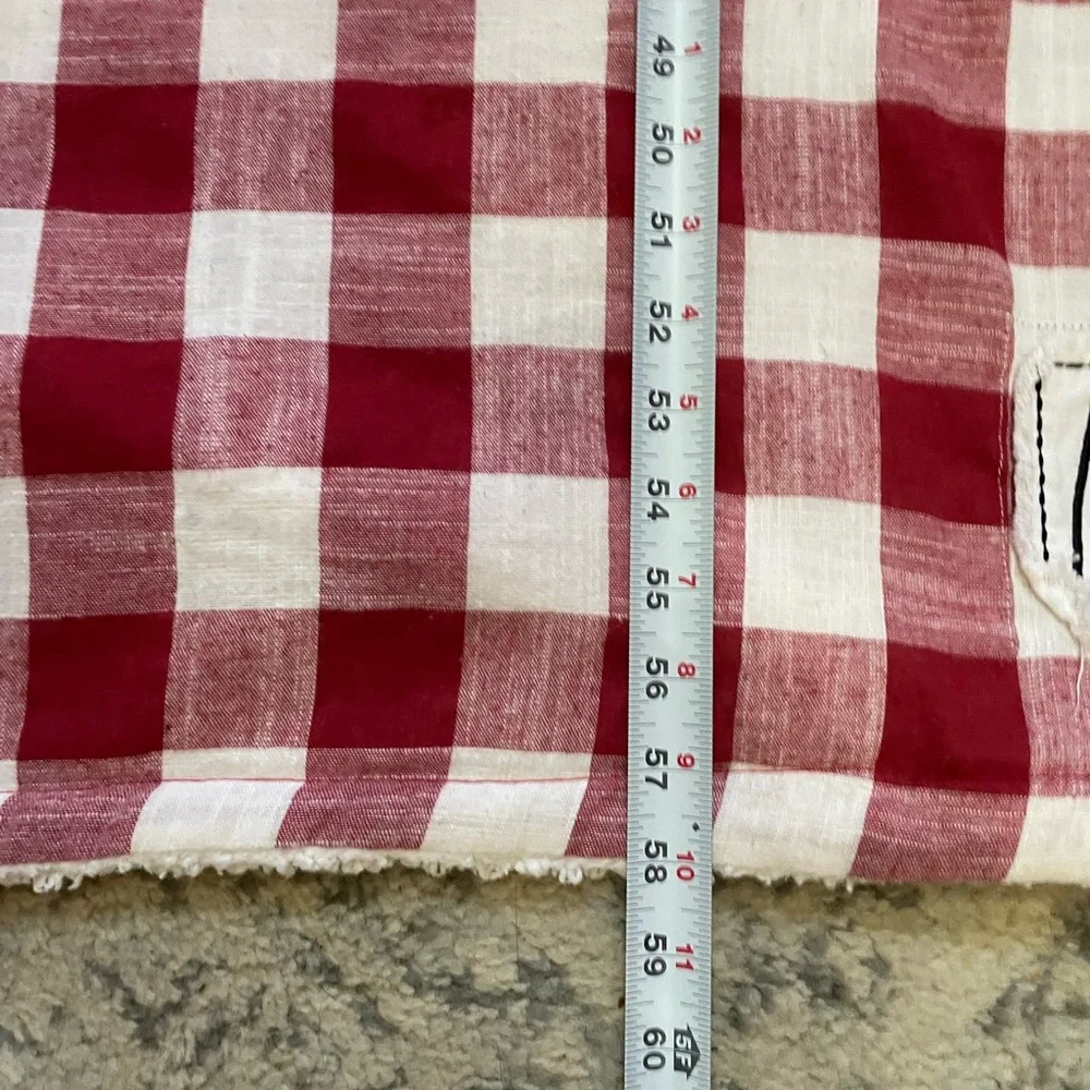 Rae Dunn Merry Red and White Plaid Throw